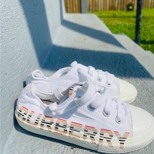 Original authentic Burberry sneakers worn only twice size 13 kids